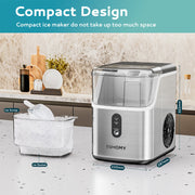 EUHOMY Pebble Ice Maker Machine with 35lbs/24H Soft Ice, Self-Cleaning