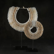 The Capiz Papua Necklace - Papua-Inspired Decorative Necklace – Handcrafted Cowrie Shells,  Raffia Grass and Capiz Shells