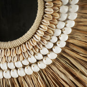 The Nautica Moon Papua Necklace - Papua Inspired Decorative Necklace – Handcrafted with Raffia Grass, Cowrie and Nautica Moon Sea Snails